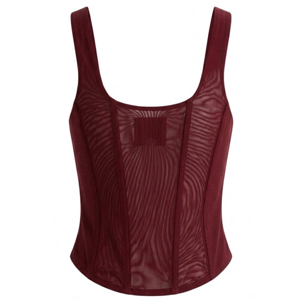 NWT Reformation Seren Top in Chianti Crimson Red Size 2 - Picture 8 of 8